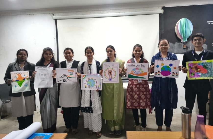 Pragati College Students Express National Unity Through Posters and Slogans