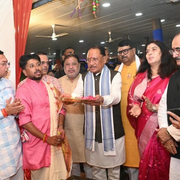 CM Vishnu Deo Sai Celebrates Raas Garba at His&hellip;